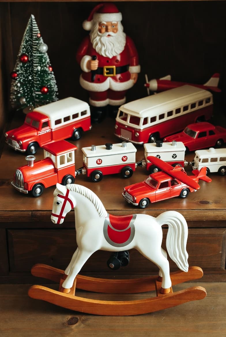 Vintage toys collection scene