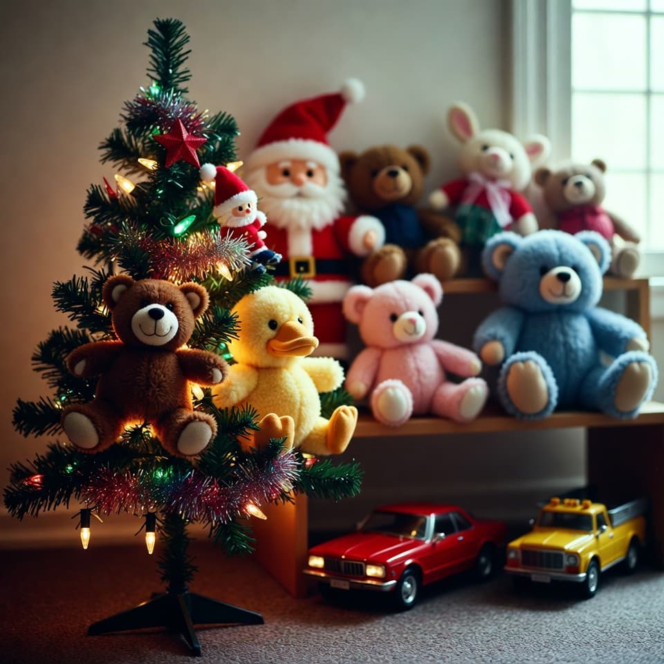 Santa and toys workshop display